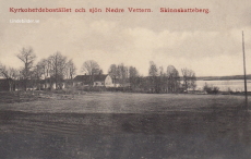 Skinnskatteberg Kyrkoherdebostället och Sjön Nedre Vättern 1913 Skinnskatteberg Kyrkoherdebostället och Sjön Nedre Vättern 1913