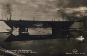 Borlänge, Nya Järnvägs och Landsvägsbron över Dalälven i månsken Borlänge, Nya Järnvägs och Landsvägsbron över Dalälven i månsken