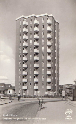 Örebro, Höghuset vid Stjärnhusområdet 1955 Örebro, Höghuset vid Stjärnhusområdet 1955