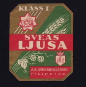 Filipstad, A.B Sveabryggerier, Sveas Ljusa klass 1 Filipstad, A.B Sveabryggerier, Sveas Ljusa klass 1