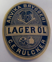 Arvika Bryggeri, Lageröl, C.E. Rülcker Arvika Bryggeri, Lageröl, C.E. Rülcker