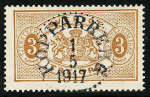 Kopparbegs Frimärke 1/5 1917