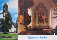 Hedemora Kyrka, vykort Hedemora Kyrka, vykort