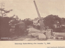 Södertelge Badinrättning efter branden 21/2 1903