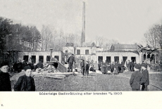 Södertelge Badinrättning efter branden 21/2 1903 Södertelge Badinrättning efter branden 21/2 1903