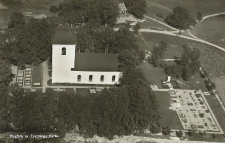 Flygfoto av Tystberga Kyrka Flygfoto av Tystberga Kyrka
