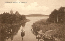 Hedemora, Långshyttan, Utsikt från Långsbron 1931 Hedemora, Långshyttan, Utsikt från Långsbron 1931