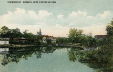 Askersund, Stjernsund, Dammen och Handelsboden Askersund, Stjernsund, Dammen och Handelsboden