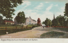 Kopparberg, Skolhuset, Klockstapeln och Kyrkan 1911 Kopparberg, Skolhuset, Klockstapeln och Kyrkan 1911