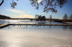 Båtbryggan i Lilla Lindesjön