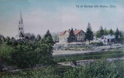 Sala, Vy af Kyrkan och Skolan, Tärna Sala, Vy af Kyrkan och Skolan, Tärna