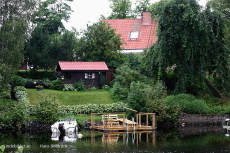 Lindeån med brygga Lindeån med brygga