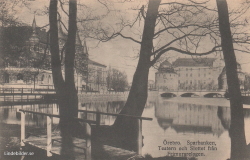 Örebro, Sparbanken. Teatern och Slottet från Frimurarelogen 1917 Örebro, Sparbanken. Teatern och Slottet från Frimurarelogen 1917