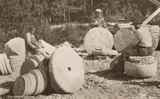 Gotland, Burgsvik, Slipstenstillverkning