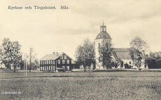 Vansbro, Kyrkan och Tingshuset, Nås 1912 Vansbro, Kyrkan och Tingshuset, Nås 1912