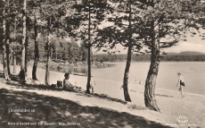 Vansbro, Närsjö badstrand vid Bysjön, Nås Dalarna 1956