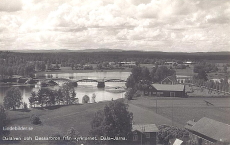 Vansbro, Dalälven och Bessarbron från Kyrktornet, Dala - Järna