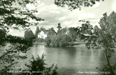 Vansbro, Kyrkan och Prostgården, Dala - Järna 1945 Vansbro, Kyrkan och Prostgården, Dala - Järna 1945