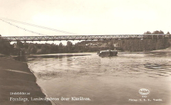 Forshaga, Landsvägsbron över Klarälven 1930 Forshaga, Landsvägsbron över Klarälven 1930