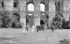 Gustaf V på Slottsruinen i Borgholm