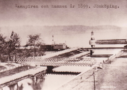 Hamnpiren och hamnen år 1899. Jönköping, Hamnpiren och hamnen år 1899. Jönköping,