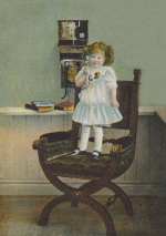 Astrid, Prins Carls Dotter , Pratar med pappa i telefonen Astrid, Prins Carls Dotter , Pratar med pappa i telefonen