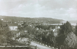 Båstad. Utsikt från järnvägsstationen