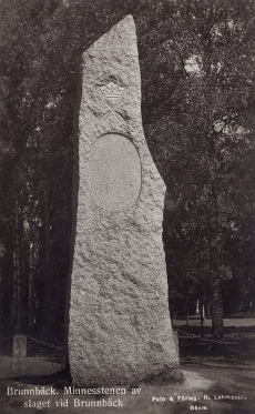 Brunnbäck. Minnesstenen av slaget vid Brunnbäck