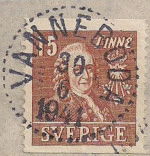 Vanneboda Frimärke 30/6 1941 Vanneboda Frimärke 30/6 1941