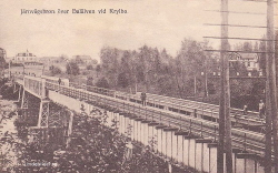 Järnvägsbron över Dalälven vid Krylbo 1918