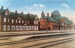 Krylbo. Järnvägshotellet och Järnvägsstationen