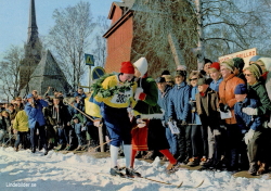 Vasaloppsegraren i Mora, med kranskulla 1968