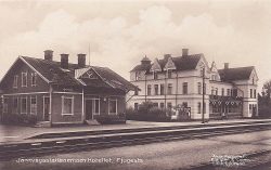 Järnvägsstationen och Hotellet. Fjugesta Järnvägsstationen och Hotellet. Fjugesta