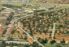 Örebro, Flygfoto över Markbacken 1976 Örebro, Flygfoto över Markbacken 1976