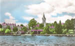 Nora Kyrkan och sjön , kolorerat Nora Kyrkan och sjön , kolorerat