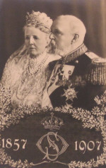 Oscar II med frugan Sofia