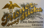 Örebro, AB Zenks Ångbryggeri, Pilsner Svagdricka Örebro, AB Zenks Ångbryggeri, Pilsner Svagdricka