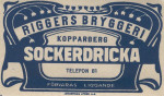 Kopparberg Riggers bryggeri Sockerdricka Kopparberg Riggers bryggeri Sockerdricka