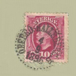 Örebro Frimärke 4/9 1896 Örebro Frimärke 4/9 1896