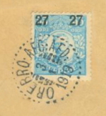 Örebro Frimärke 3/1 1919 Örebro Frimärke 3/1 1919