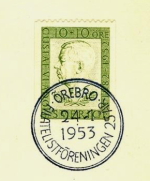 Örebro Frimärke 24/1 1953 Örebro Frimärke 24/1 1953