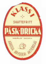 Arboga Bryggeri Påsk dricka Klass I