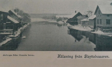 Arboga från gamla Bron, Hälsning från Skyttebazar 1902