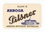 Arboga Bryggeri Pilsner Klass II Arboga Bryggeri Pilsner Klass II