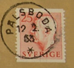 Pålsboda Frimärke 12/2 1953 Pålsboda Frimärke 12/2 1953