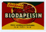 Frövi Bryggeri, Mineralvattenfabriken California Blodapelsin