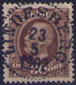 Lindesberg frimärke 23/5 1902