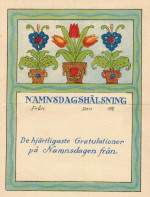 Kumla, Hjorttorp 1924 Namnsdagshälsning