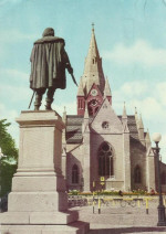 Örebro Nicolai Kyrkan Engelbrekts staty 1963 Örebro Nicolai Kyrkan Engelbrekts staty 1963