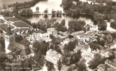 Parti av Sala med Kyrkan, Flygfoto 1954 Parti av Sala med Kyrkan, Flygfoto 1954